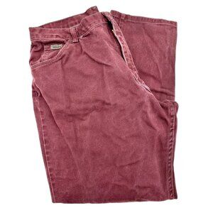 Wrangler Vintage Jeans Women's 18 x 30 Maroon Denim 5 Pocket Zip Button Closure